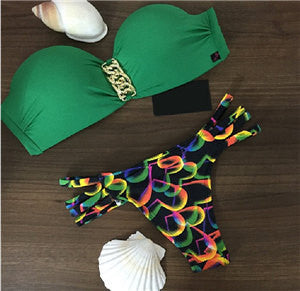P&j Brazilian Style Bikinis set Wear Lady Swimwear Print Hater Push Up Women Swimsuit Bathing Suit Sexy Brazilian Bikini Set-Dollar Bargains Online Shopping Australia