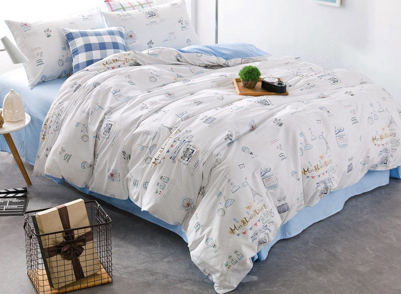 Top cotton Duvet covers set,Gray letters bedding set,Double single duvet covers Twin/Queen/King size,bedclothes #HM4514-Dollar Bargains Online Shopping Australia