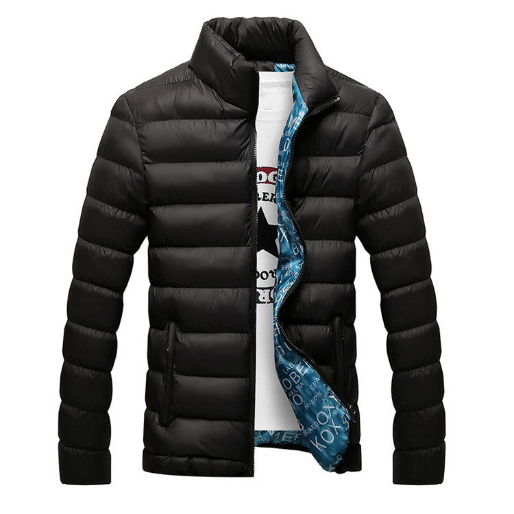 Winter Jacket Men Brand Parka Man Clothing Stand Collar Zipper Thick Quilted Jackets Coat-Dollar Bargains Online Shopping Australia