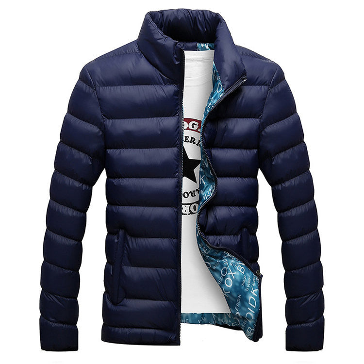 Winter Jacket Men Brand Parka Man Clothing Stand Collar Zipper Thick Quilted Jackets Coat-Dollar Bargains Online Shopping Australia