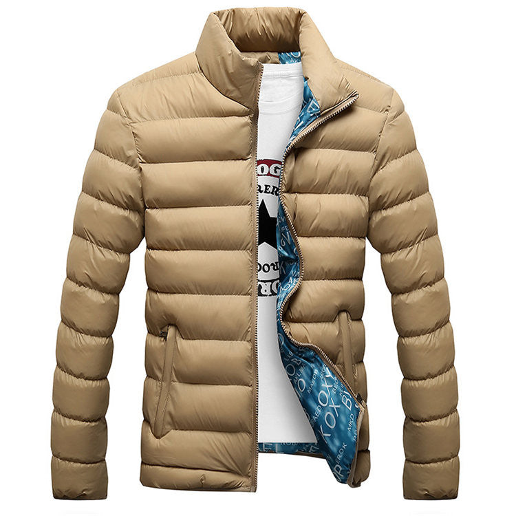 Winter Jacket Men Brand Parka Man Clothing Stand Collar Zipper Thick Quilted Jackets Coat-Dollar Bargains Online Shopping Australia