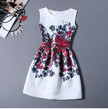 Fashion Bottoming Dress Summer Style Women Dress Vintage Printing Sexy Party Dresses vestidos Leisure Plus Size Summer Dress-Dollar Bargains Online Shopping Australia