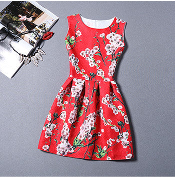 Fashion Bottoming Dress Summer Style Women Dress Vintage Printing Sexy Party Dresses vestidos Leisure Plus Size Summer Dress-Dollar Bargains Online Shopping Australia