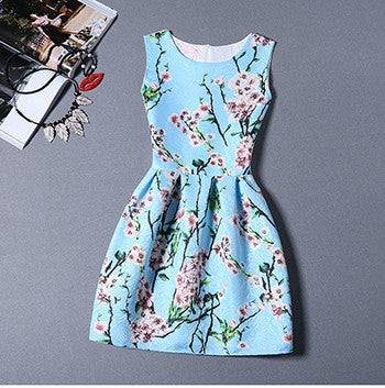 Fashion Bottoming Dress Summer Style Women Dress Vintage Printing Sexy Party Dresses vestidos Leisure Plus Size Summer Dress-Dollar Bargains Online Shopping Australia