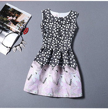 Fashion Bottoming Dress Summer Style Women Dress Vintage Printing Sexy Party Dresses vestidos Leisure Plus Size Summer Dress-Dollar Bargains Online Shopping Australia