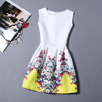 Fashion Bottoming Dress Summer Style Women Dress Vintage Printing Sexy Party Dresses vestidos Leisure Plus Size Summer Dress-Dollar Bargains Online Shopping Australia