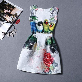 Fashion Bottoming Dress Summer Style Women Dress Vintage Printing Sexy Party Dresses vestidos Leisure Plus Size Summer Dress-Dollar Bargains Online Shopping Australia