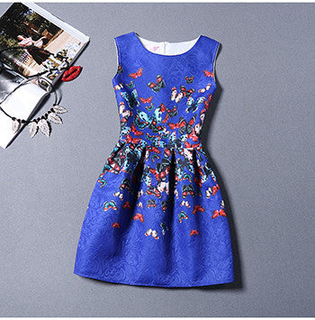 Fashion Bottoming Dress Summer Style Women Dress Vintage Printing Sexy Party Dresses vestidos Leisure Plus Size Summer Dress-Dollar Bargains Online Shopping Australia