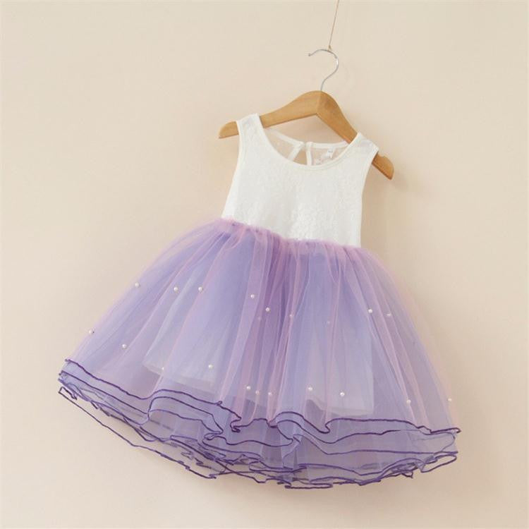 flower girl party dress baby birthday tutu dresses for girls lace baby vest baptism dresses pearls kids wedding dress-Dollar Bargains Online Shopping Australia