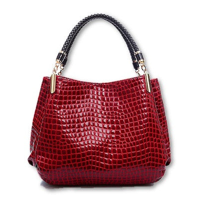 Alligator Leather Women Handbag Fashion Famous Brands Shoulder Bag Black Bag Ladies-Dollar Bargains Online Shopping Australia