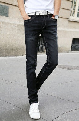 Men's Casual Stretch Skinny Jeans Trousers Tight Pants Solid Colors-Dollar Bargains Online Shopping Australia