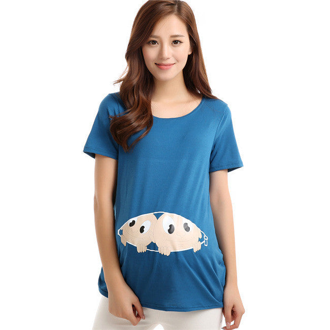 Maternity Tops Nursing Pregnancy T-shirts Cute Baby Printed Clothes For Pregnant Women Tee Shirt Femme-Dollar Bargains Online Shopping Australia