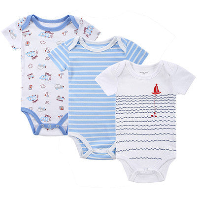 BABY BODYSUITS 3PCS 100%Cotton Infant Body Short Sleeve Clothing Similar Jumpsuit Printed Baby Boy Girl Bodysuits-Dollar Bargains Online Shopping Australia