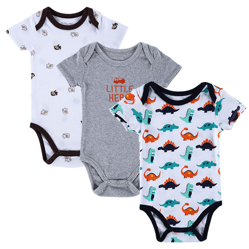 BABY BODYSUITS 3PCS 100%Cotton Infant Body Short Sleeve Clothing Similar Jumpsuit Printed Baby Boy Girl Bodysuits-Dollar Bargains Online Shopping Australia