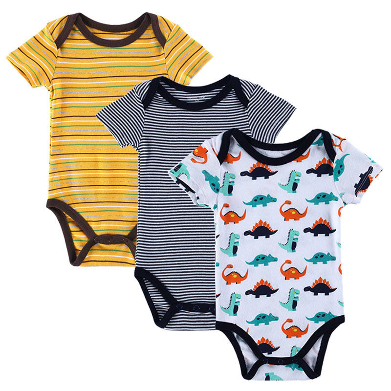 BABY BODYSUITS 3PCS 100%Cotton Infant Body Short Sleeve Clothing Similar Jumpsuit Printed Baby Boy Girl Bodysuits-Dollar Bargains Online Shopping Australia