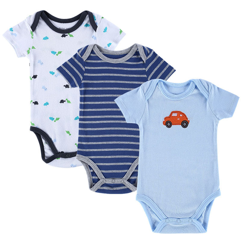 BABY BODYSUITS 3PCS 100%Cotton Infant Body Short Sleeve Clothing Similar Jumpsuit Printed Baby Boy Girl Bodysuits-Dollar Bargains Online Shopping Australia