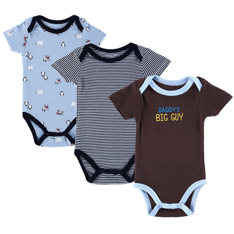 BABY BODYSUITS 3PCS 100%Cotton Infant Body Short Sleeve Clothing Similar Jumpsuit Printed Baby Boy Girl Bodysuits-Dollar Bargains Online Shopping Australia