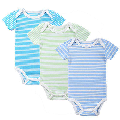 BABY BODYSUITS 3PCS 100%Cotton Infant Body Short Sleeve Clothing Similar Jumpsuit Printed Baby Boy Girl Bodysuits-Dollar Bargains Online Shopping Australia