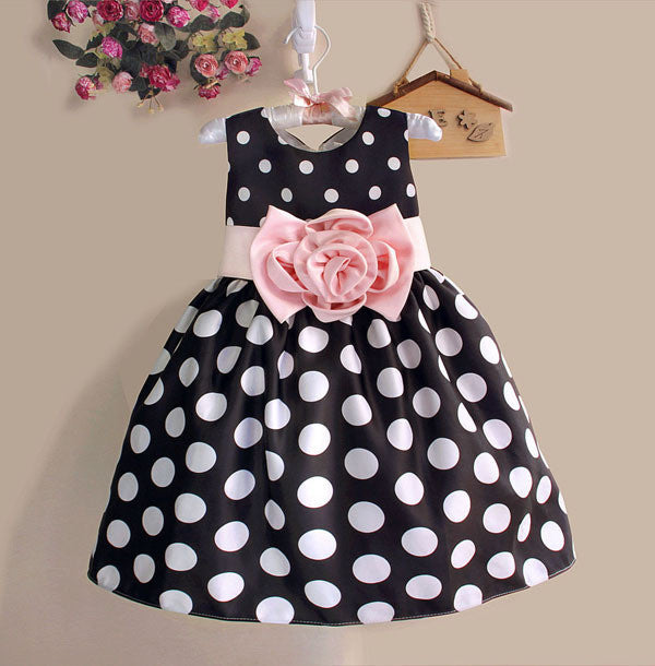 Christmas Super Flower girls dresses for party and wedding Dot print Princess Kids Dress Fashion Children's Clothing-Dollar Bargains Online Shopping Australia