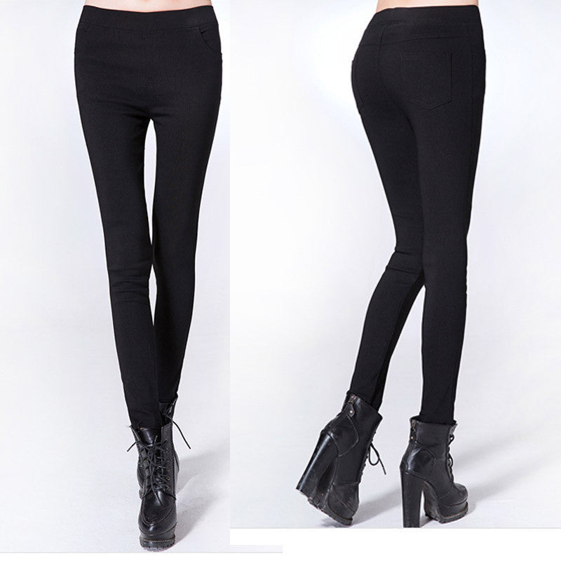 Colored Stretch Fashion Female Candy Colored Pencil Women's Pants Elastic Cotton Pants OL Slim Trousers Size S-3XL-Dollar Bargains Online Shopping Australia