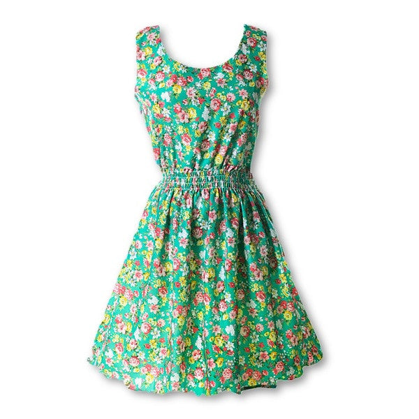 Summer Women Tank Chiffon Beach Dress Sleeveless Sundress Floral Mini Dresses M L XL XXL 21 Colors-Dollar Bargains Online Shopping Australia