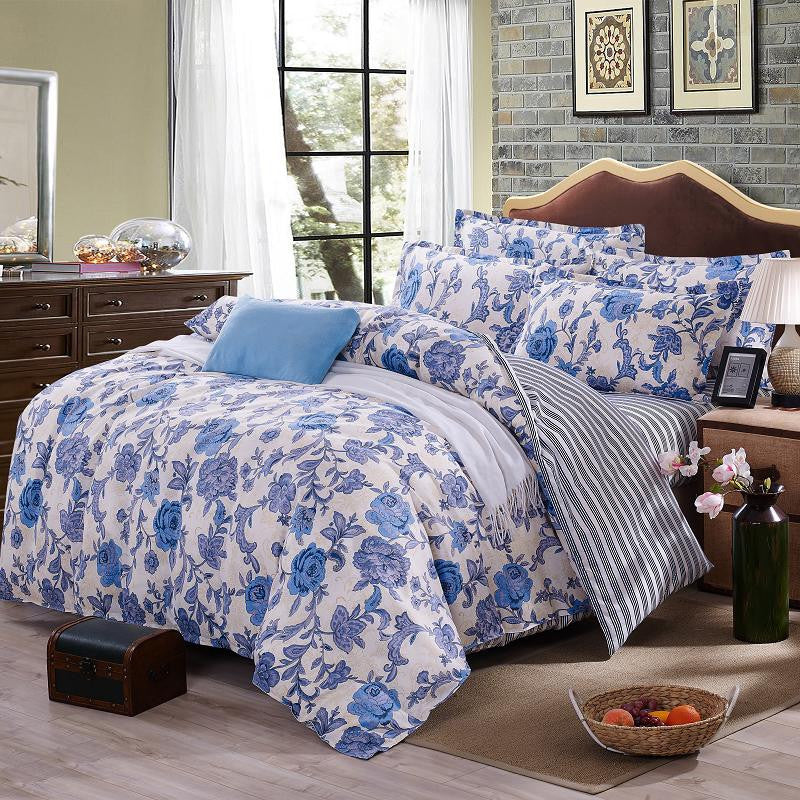 4pcs Bohemian Bedding Set Soft Polyester Bed Linen Duvet Cover Pillowcases Bed Sheet Sets Home Textile Queen Full Coverlets-Dollar Bargains Online Shopping Australia