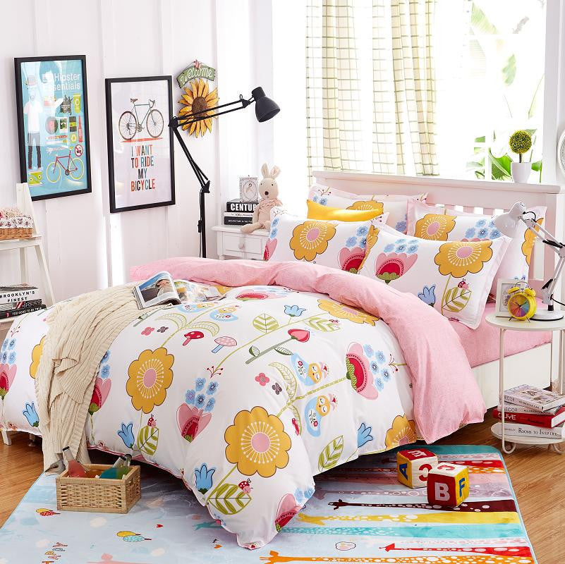 4pcs Bohemian Bedding Set Soft Polyester Bed Linen Duvet Cover Pillowcases Bed Sheet Sets Home Textile Queen Full Coverlets-Dollar Bargains Online Shopping Australia