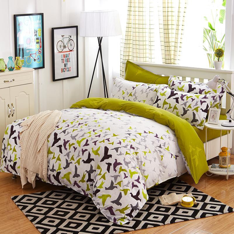 4pcs Bohemian Bedding Set Soft Polyester Bed Linen Duvet Cover Pillowcases Bed Sheet Sets Home Textile Queen Full Coverlets-Dollar Bargains Online Shopping Australia