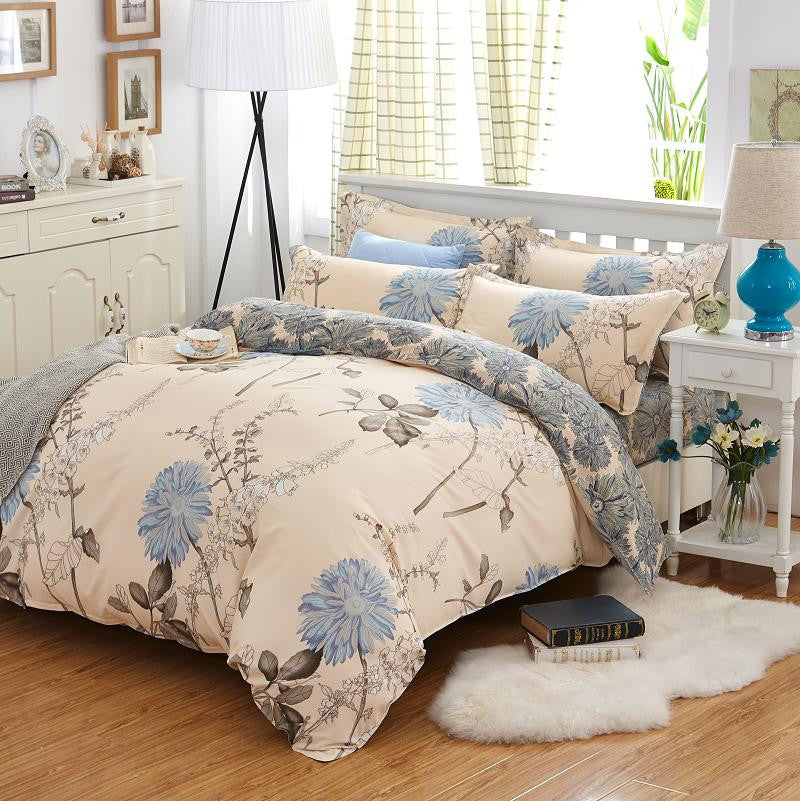 4pcs Bohemian Bedding Set Soft Polyester Bed Linen Duvet Cover Pillowcases Bed Sheet Sets Home Textile Queen Full Coverlets-Dollar Bargains Online Shopping Australia