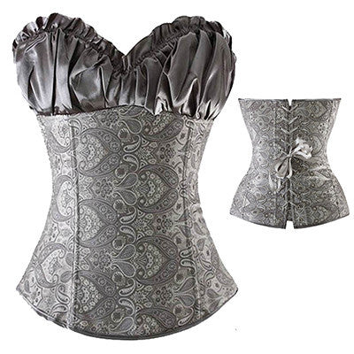 Sexy Lace up Boned Overbust Corset Bustier Top Waist Cincher Shaper Corsetlet espartilho-Dollar Bargains Online Shopping Australia