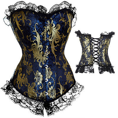 Sexy Lace up Boned Overbust Corset Bustier Top Waist Cincher Shaper Corsetlet espartilho-Dollar Bargains Online Shopping Australia