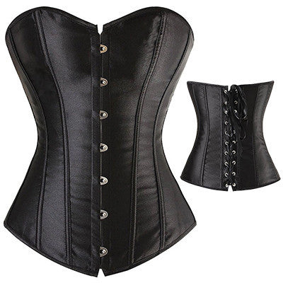 Sexy Lace up Boned Overbust Corset Bustier Top Waist Cincher Shaper Corsetlet espartilho-Dollar Bargains Online Shopping Australia