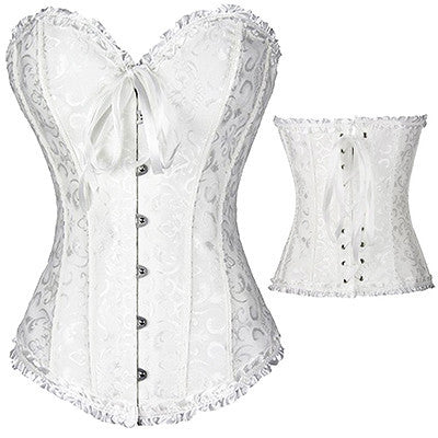 Sexy Lace up Boned Overbust Corset Bustier Top Waist Cincher Shaper Corsetlet espartilho-Dollar Bargains Online Shopping Australia