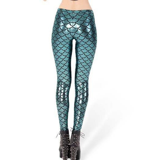 Novelty Fish Scale Shine women leggings Mermaid Female legging punk pants Plus Size leggins Solid Color-Dollar Bargains Online Shopping Australia