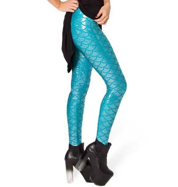 Novelty Fish Scale Shine women leggings Mermaid Female legging punk pants Plus Size leggins Solid Color-Dollar Bargains Online Shopping Australia