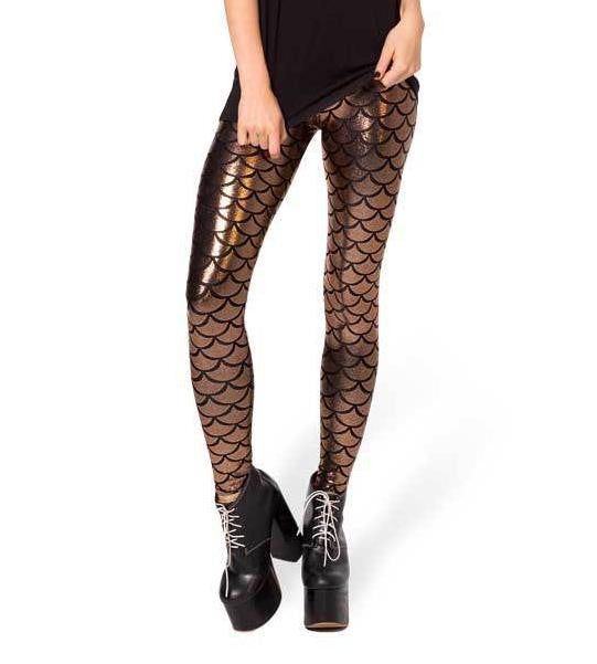 Novelty Fish Scale Shine women leggings Mermaid Female legging punk pants Plus Size leggins Solid Color-Dollar Bargains Online Shopping Australia