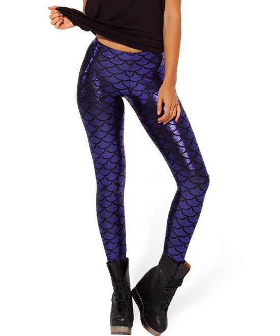 Novelty Fish Scale Shine women leggings Mermaid Female legging punk pants Plus Size leggins Solid Color-Dollar Bargains Online Shopping Australia