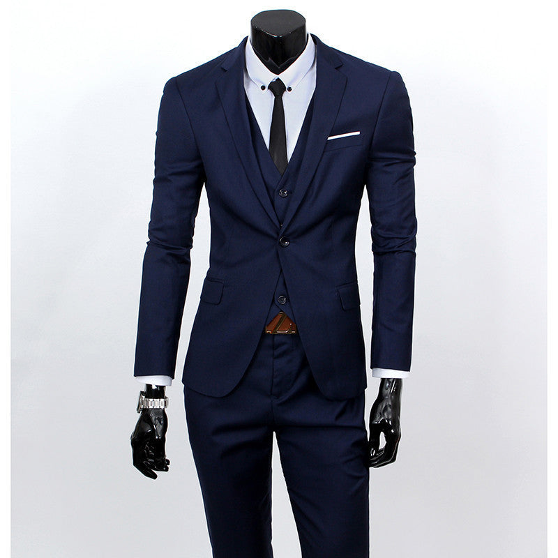 Three-piece formal blazer suit / Male suit of cultivate one's morality Business suits-Dollar Bargains Online Shopping Australia