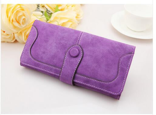 Arrive Fashion Retro Matte Stitching Wallet Women Brand Long Purse Clutch Women Casual Hasp Dollar Price Wallet Handbag-Dollar Bargains Online Shopping Australia