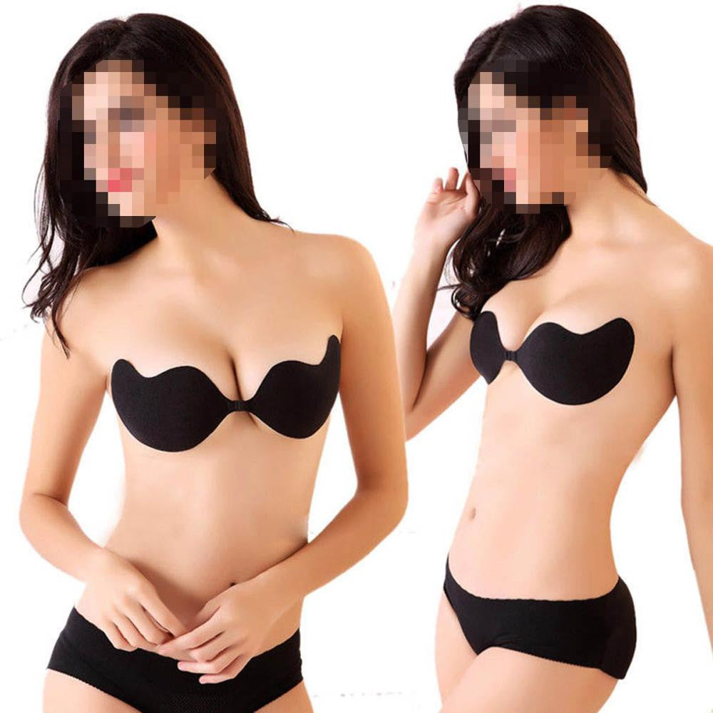 Sexy woman Push Up Self-Adhesive Silicone Bust Front Closure Strapless Invisible bra-Dollar Bargains Online Shopping Australia