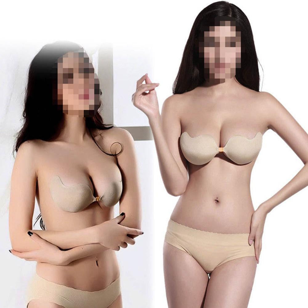Sexy woman Push Up Self-Adhesive Silicone Bust Front Closure Strapless Invisible bra-Dollar Bargains Online Shopping Australia