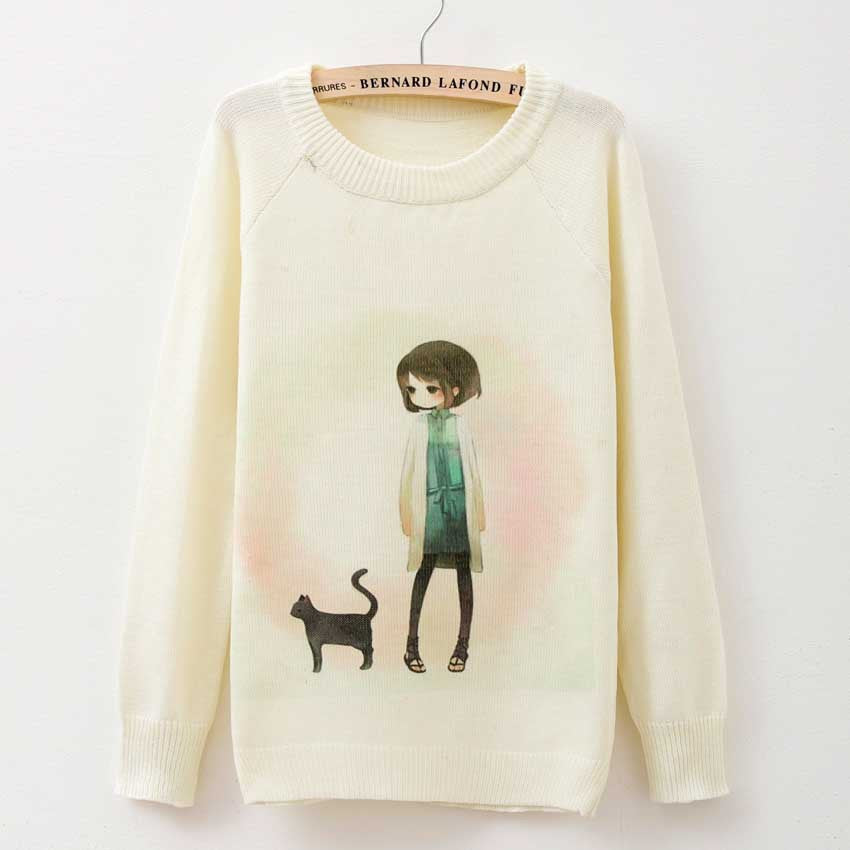 Rose garden owl bird print women sweaters and pullover Autumn winter Harajuku fashion Brand Knitwear sweater coat Plus Size-Dollar Bargains Online Shopping Australia