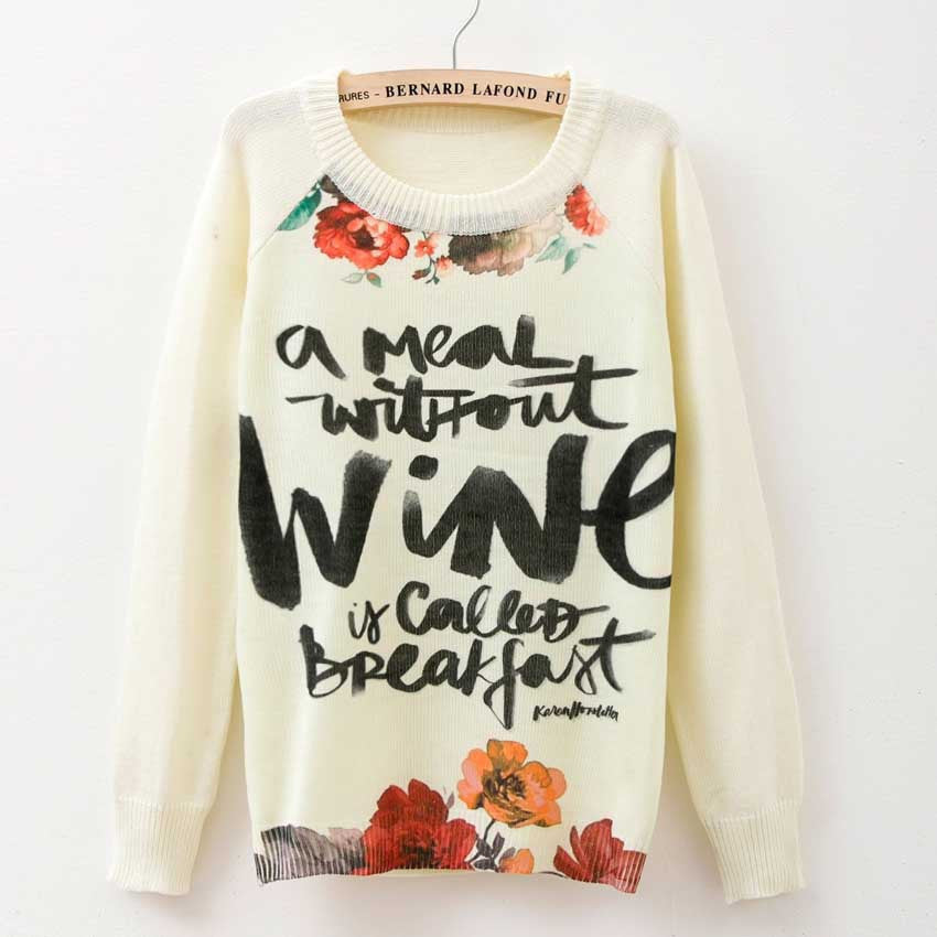 Rose garden owl bird print women sweaters and pullover Autumn winter Harajuku fashion Brand Knitwear sweater coat Plus Size-Dollar Bargains Online Shopping Australia
