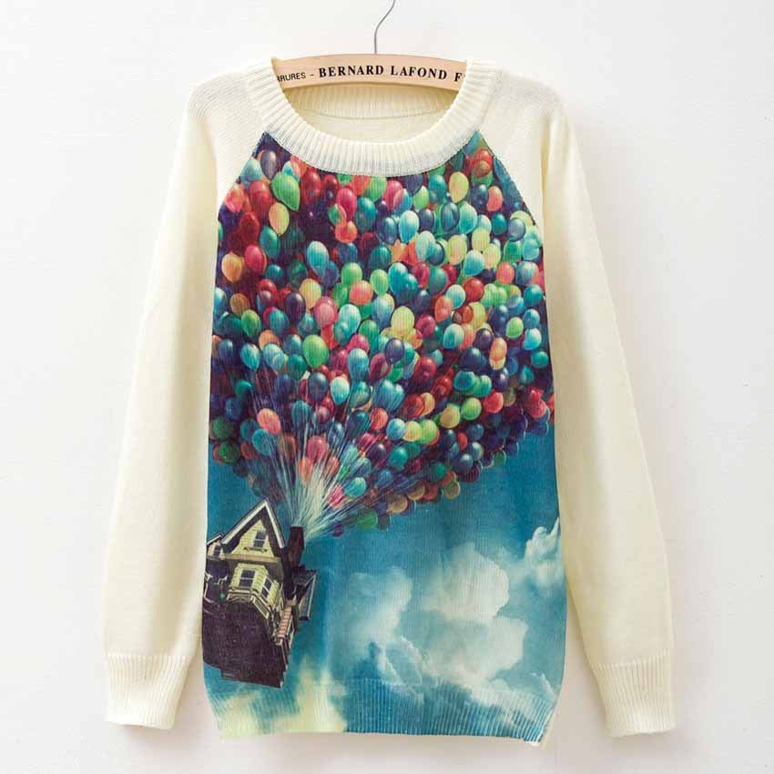 Rose garden owl bird print women sweaters and pullover Autumn winter Harajuku fashion Brand Knitwear sweater coat Plus Size-Dollar Bargains Online Shopping Australia