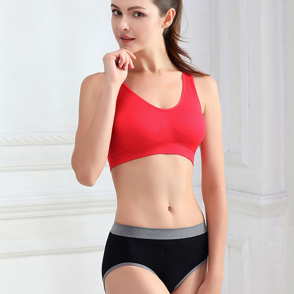 Women Seamless Solid Bra Fitness Bras Tops Breathable Underwear Lovely Young Size S-3XL-Dollar Bargains Online Shopping Australia