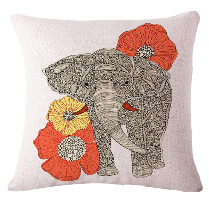 The elephant series Style 45*45cm Square Home Decorative Pillow Music Note Printed Throw Pillows Car Home Decor Cushion Cojines-Dollar Bargains Online Shopping Australia