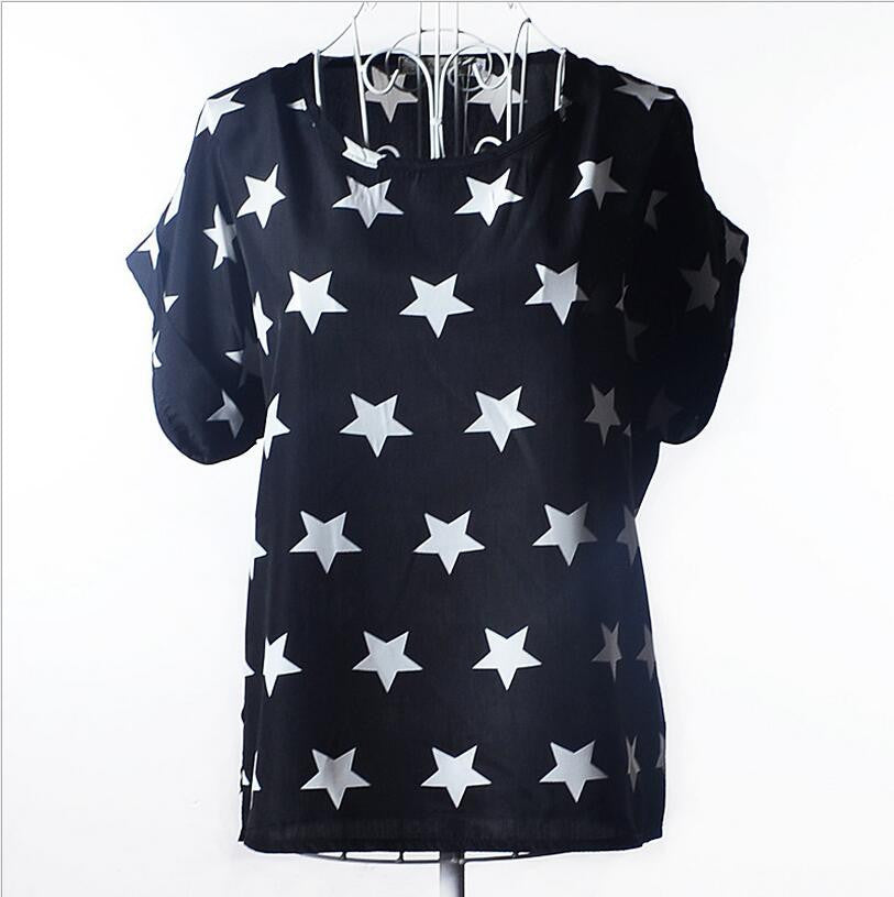 Large size women printing blouse bird bat shirt short-sleeved-Dollar Bargains Online Shopping Australia