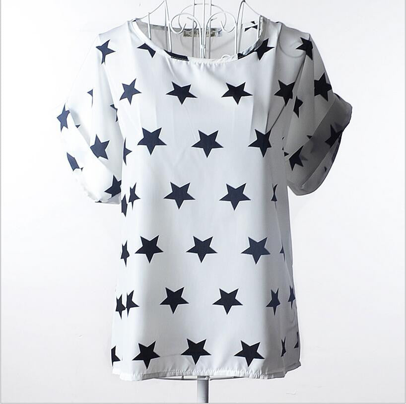 Large size women printing blouse bird bat shirt short-sleeved-Dollar Bargains Online Shopping Australia