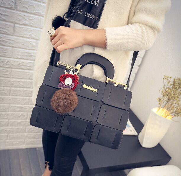 The spring/summer women bag suture Boston bag inclined shoulder bag women leather handbags-Dollar Bargains Online Shopping Australia