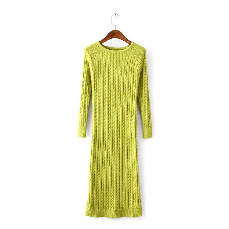 Twist Women long sweater dress spring slim Bodycon Dresses Elastic Skinny Split Dress Brief Knitted Dress vestidos-Dollar Bargains Online Shopping Australia